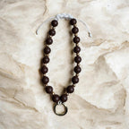 COLLIER PORTE MEDAILLE | BROWN